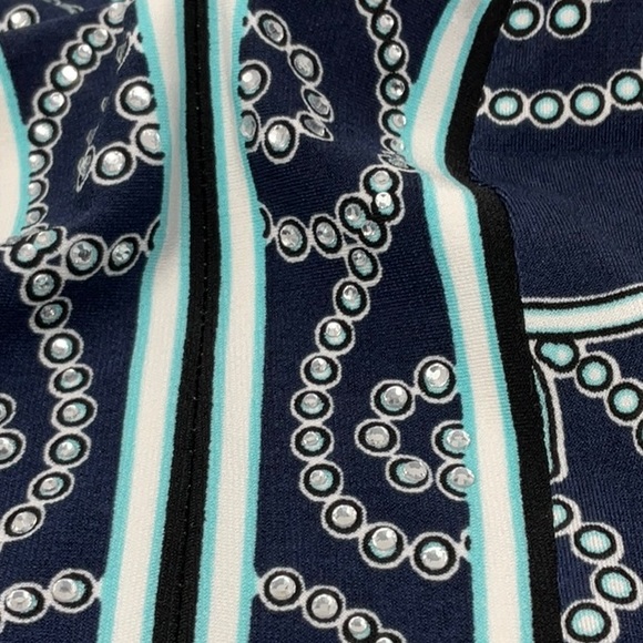 JM Collection women’s plus size 3/4 sleeve tunic with rhinestones, size 1X - Picture 4 of 8